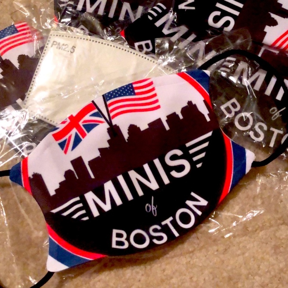 NWOT Adult face mask w/ MINIs of Boston club logo